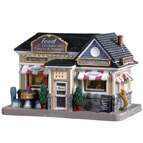 Lemax Iced Dessert Building with Lighted Scene - Holiday Village Decor