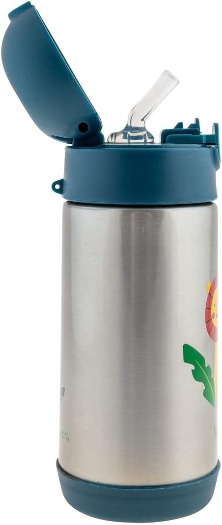 Stephen Joseph Insulated Water Bottle - Double Wall Stainless Steel, BPA-Free, 11.8 Ounces, ZOO