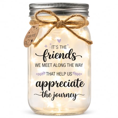 GoodFriend Friendship Mason Jar Light Gift for Women - Best Friend Keepsake