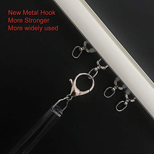 2 Pack 36 Inch Universal Drapery Pull Rod Invisible Clear Curtain Wand for Easier Opening and Back (Acrylic, 36")