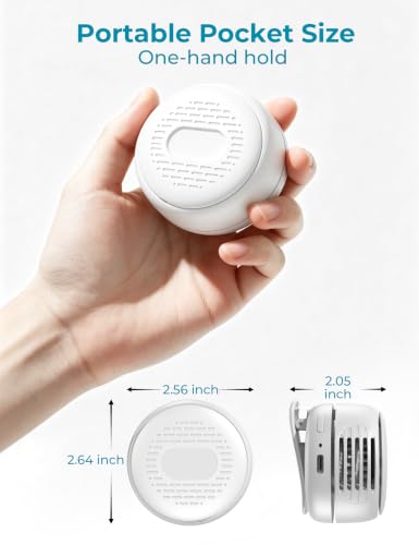 White Mini Clip-On Portable Fan - Wearable Bladeless Personal Cooler