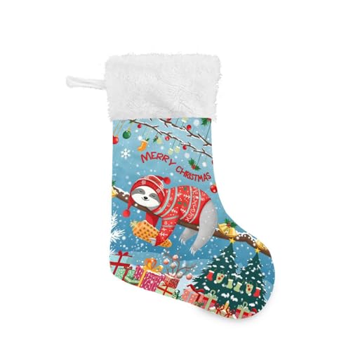 Christmas Stockings Sloth Personalized Large Holiday Decor Set of 2 - 17.7 Inch