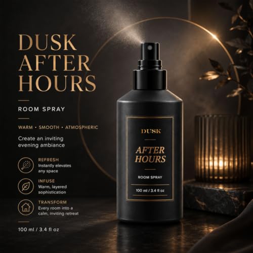 Fresh Bedroom Spray - Romantic Room Diffuser with Gentle Ingredients, Natural Formula, Travel Size - Dusk After Hours