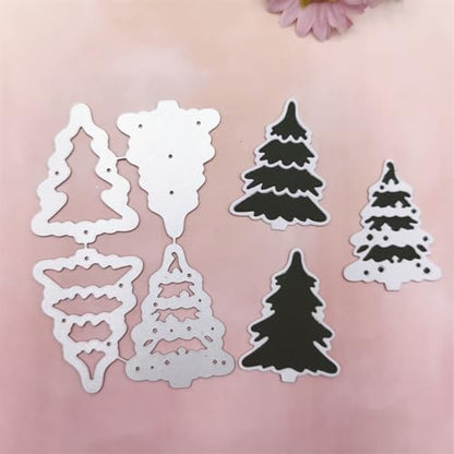 Christmas Tree Scrapbooking Die-Cuts Set - 10.9x7cm for Card Making & Paper Crafts
