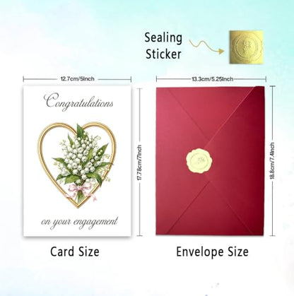 Engagement Card for Newly Engaged Couple - Congratulations Gift WX-488