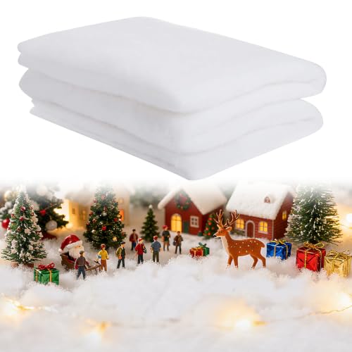 Variation of THIS listing 5 Pack 3 x 8 Ft Fluffy Fake Snow Blankets for Christmas Decorations