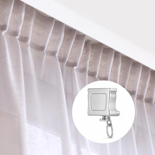 8PCS Ceiling Mounted Curtain Track End Caps White Iron Alloy