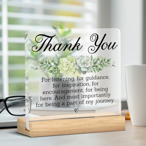 Thank You Gifts Acrylic Desk Sign - Appreciation Office Decor - Office Gifts-Acrylic-C