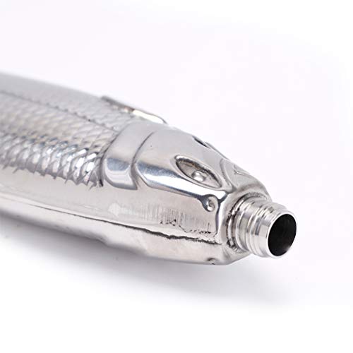Stainless Steel Fish-Shaped Travel Flask - 4oz Leakproof Wine & Liquor Bottle