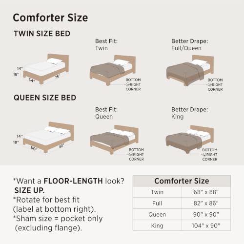 Bedsure Brown Gingham Queen Comforter Set - Reversible, Soft All-Season Bedding