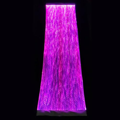 LED Light Up Coffee Table Runner - White Fiber Optic Fabric for Party & Wedding