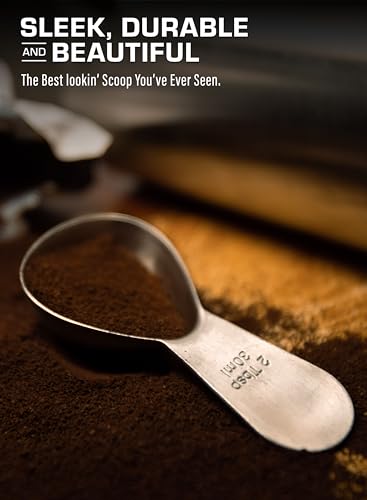 COLETTI Coffee Scoop Pack of 2 - Tablespoon Scoop - Stainless Steel Short Handle For Measuring Ground Coffee, Sugar and Baking (1 and 2 TBSP)