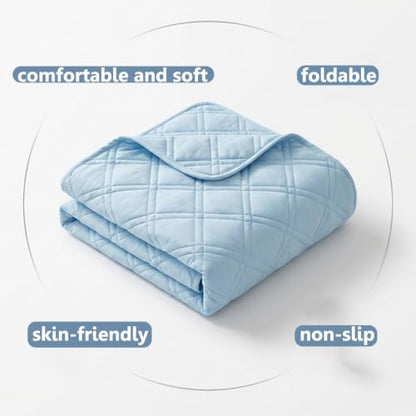 Queen & King Size Mattress Protector with Straps - Thin Waterproof Cover Grey 90x200cm