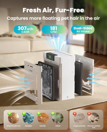 Pet Air Purifier for Large Rooms - PP02 Pet Hair & Odor Removal