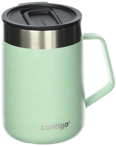 Contigo Streeterville Mug with Handle, 14 oz, Agave Powder Coat Speckle