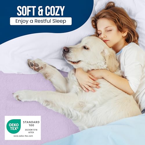 Utopia Bedding Waterproof Mattress Protector Queen Size, Premium 200 GSM Terry Mattress Cover, Soft & Breathable Bed Cover, Fitted Sheet Style with Stretchable Deep Pockets 17" (Lavender)