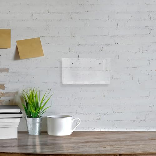 Acrylic Wall File Rack for Documents and Magazines - 2 Pack