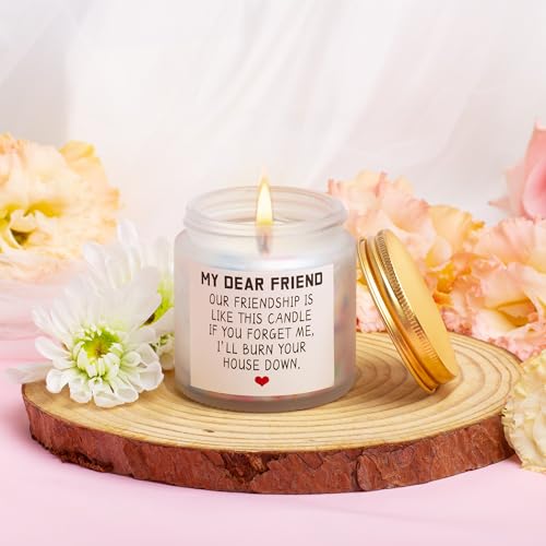 Women's Friendship Candle Gift Set with Coffee Mug and Lavender Scented Candle