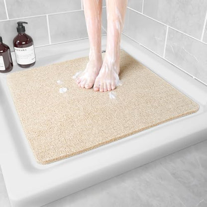 Hargiis Non-Slip Bathtub Mat, Anti Slip Shower Mat, Fast Drying Bathtub Mats, Foot Scrubber Mat, Anti Slip Mat for Tub, Floor, Bathroom, Kitchen, Home, Hotel (Black 24"×16")