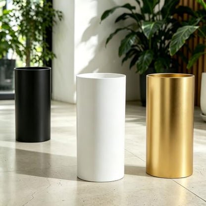 Gold Large Capacity Round Umbrella Holder - Rustproof Floor Stand for Home & Hotel