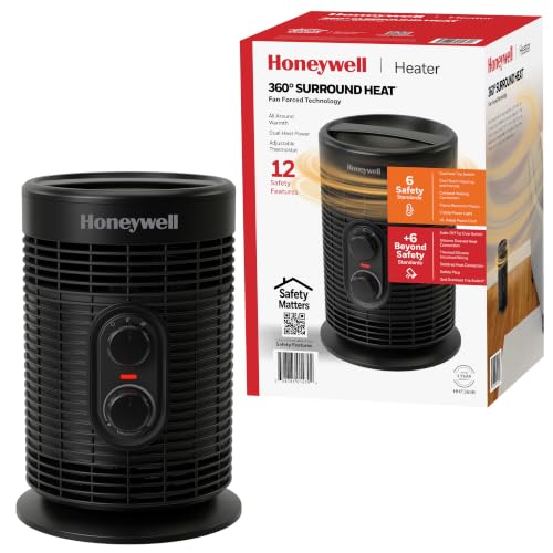 Honeywell 360° Surround Space Heater with Fast 2-Second Warmth, 1500W