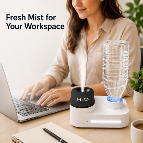 Travel Portable Mini Cool Mist Humidifier USB Rechargeable White - Gmuray