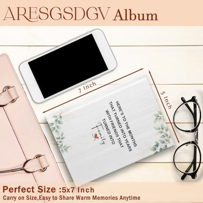 4x6 Photo Album Holds 36 Pictures - Durable Hardcover & Top-Loading Window