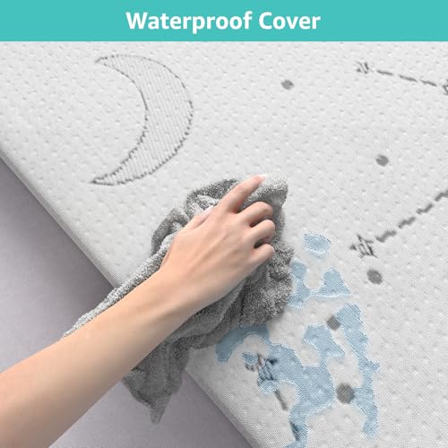 Breathable 38x26 Baby Pack and Play Mattress Pad with Fabric Cover - Foldable Travel Crib Mattress