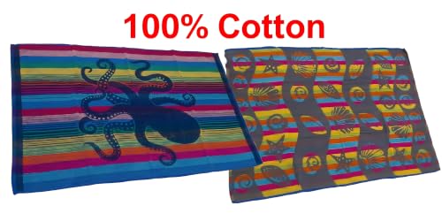 Luxury Cotton Bath Towels Set - 4 Pack, 58 x 28 Inches, Soft & Absorbent
