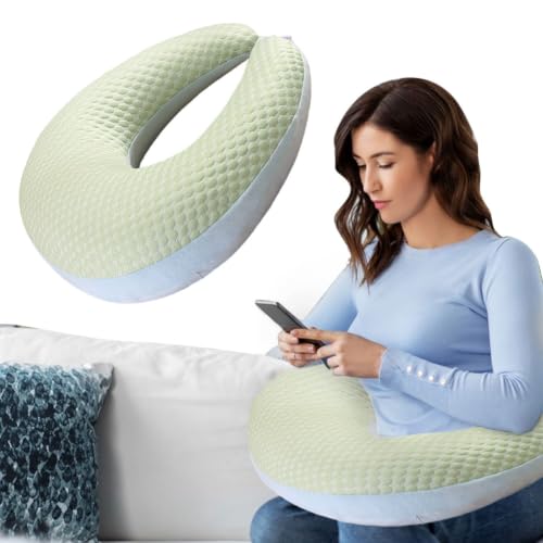 Adult Crocheting Pillow - Ergonomic Support Lap Desk Pillow - Green - Reading Pillow 2