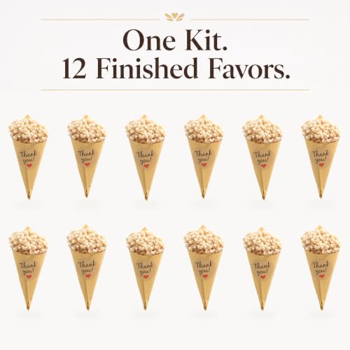 Mini Dried Baby’s Breath Flower Favors Kit with Wraps & Stickers - 12 Sets