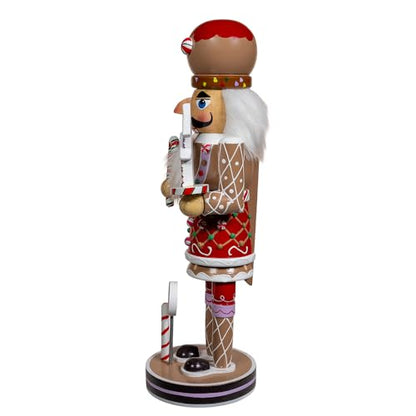 12-Inch Gingerbread Nutcracker Holiday Decor - Whimsical Christmas Figurine