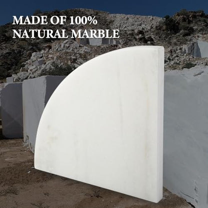 Marble Corner Shower Shelf - White 2-Layer Fantasy White Variation