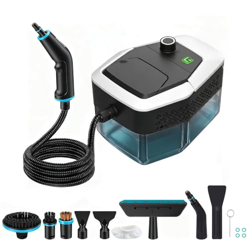 Handheld Steam Cleaner with 1.8L Tank, 15s Heat-Up, 60 Min Runtime for Home & Car Cleaning
