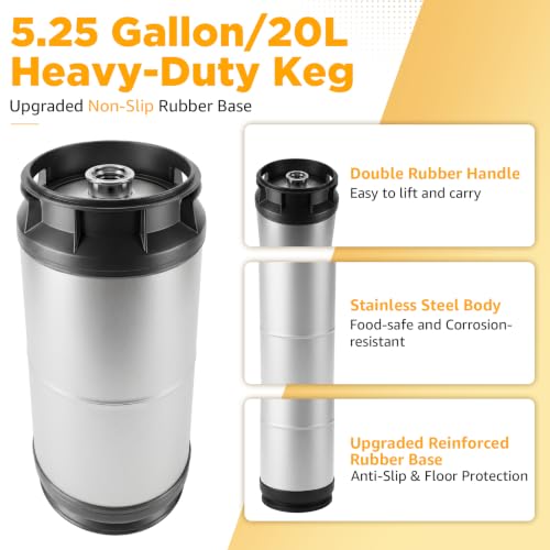 Stainless Steel 1/6 Barrel Sankey D System Keg for Homebrew & Commercial Use