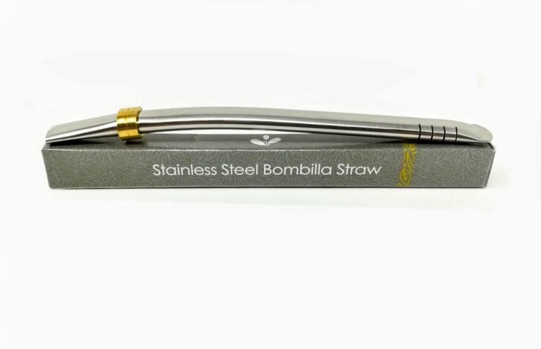 Novomates Easy Clean Yerba Mate Straw - Bombilla Mate for Mate Tea Drinking Filter Straw – Mate Straw Food-Grade Stanley Steel Mate Straw - 6.2" (15.8cm) Long (Mate Gourd not included)