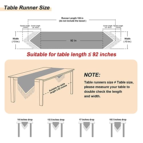 Bronze and Black Vintage Chenille Table Runner 13 x 108 Inches - Loom and Mill