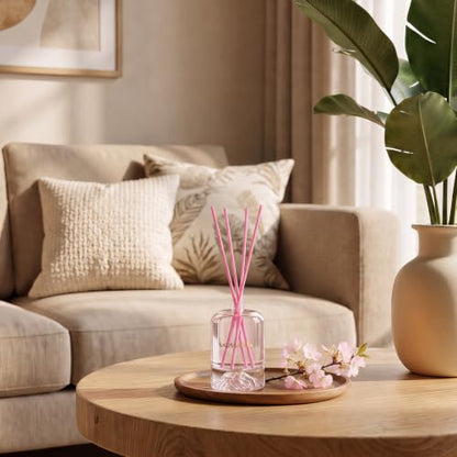 Cherry Blossom Reed Diffuser Set Volcano Design Home Fragrance - 3.28 fl.oz