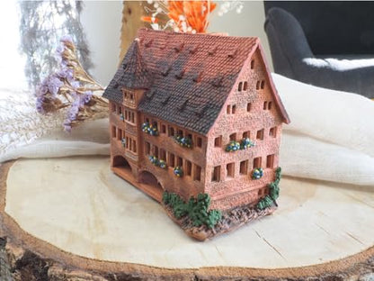 Ceramic Light House Miniature Candle Holder - Handmade Nurnberg Collectible