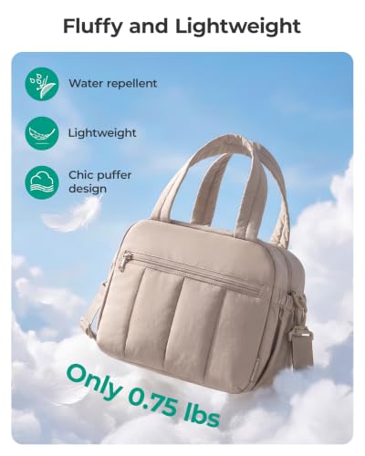 Insulated Puffy Lunch Bag - Black, Medium Size, Heat Retention & Lightweight