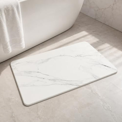 Whitemarble Diatomaceous Earth Bath Mat - Fast Drying Stone Bathroom Rug