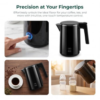 1.0L Adjustable Temperature Electric Kettle 1200W Fast Heating BPA-Free