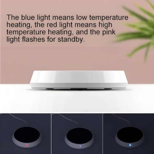Coffee Cup Warmer with Auto Shut Off, 18W, White - Desk Beverage Heater