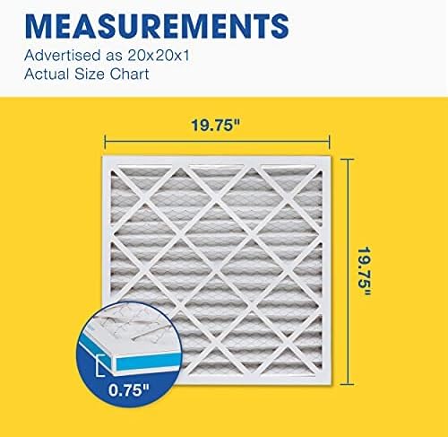 Aerostar MERV 8 Air Filter - 20x20x1 Size | Captures Dust, Lint & Pollen - 6 Count, Made in USA
