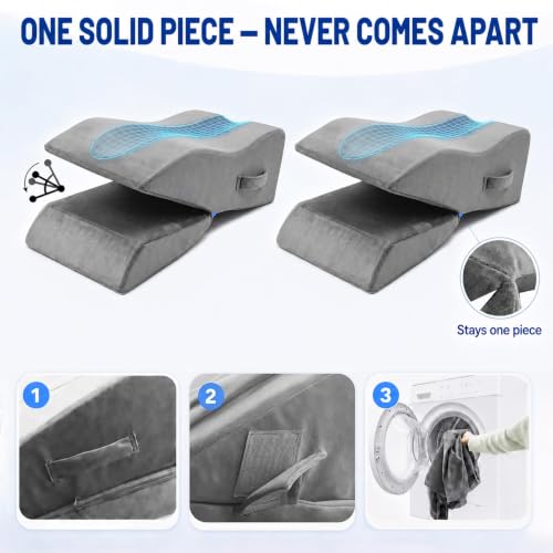 Double Leg Elevation Pillow Set of 2 for Post-Surgery Support