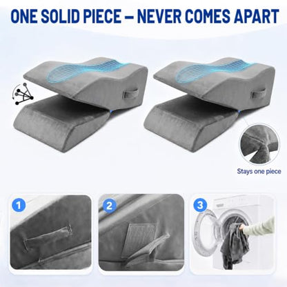 Double Leg Elevation Pillow Set of 2 for Post-Surgery Support