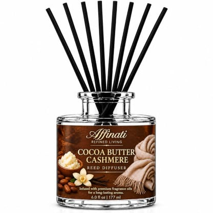 Affinati Cocoa Butter Cashmere Reed Diffuser - Highly Fragrant Home Scent