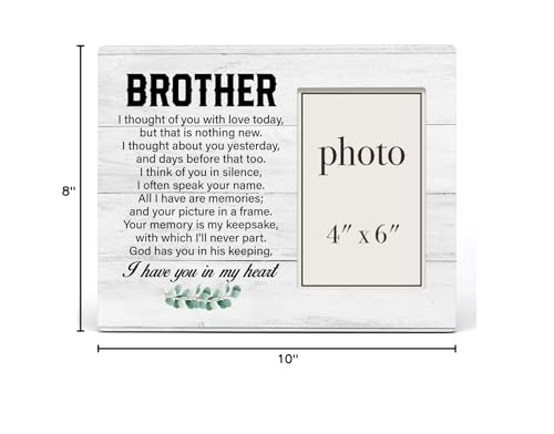 Wood Picture Frame 8x10 4x6 Photo - Gift for Brother Variation BROTHER