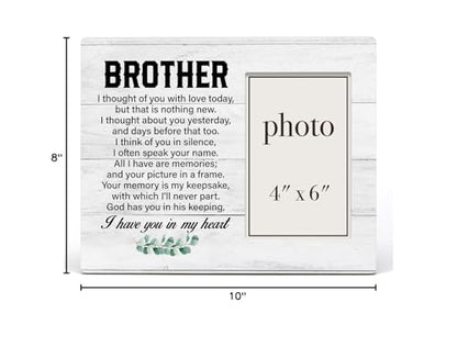 Wood Picture Frame 8x10 4x6 Photo - Gift for Brother Variation BROTHER