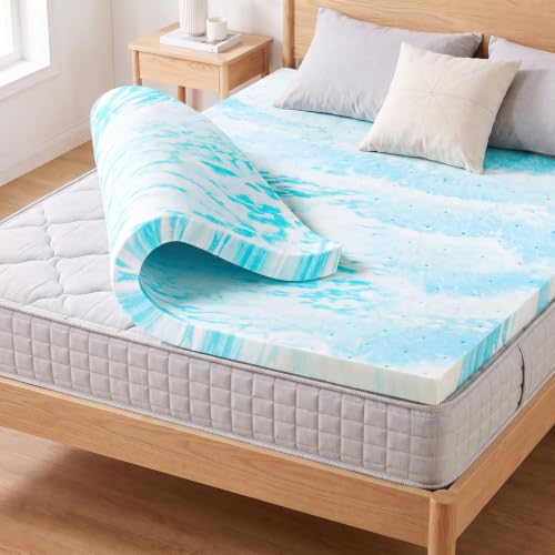 Memory Foam Mattress Topper King Size Gel Infused 2 Inch Support Cooling Bed Pad